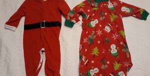 Christmas/Santa footie pajamas and sleep sack